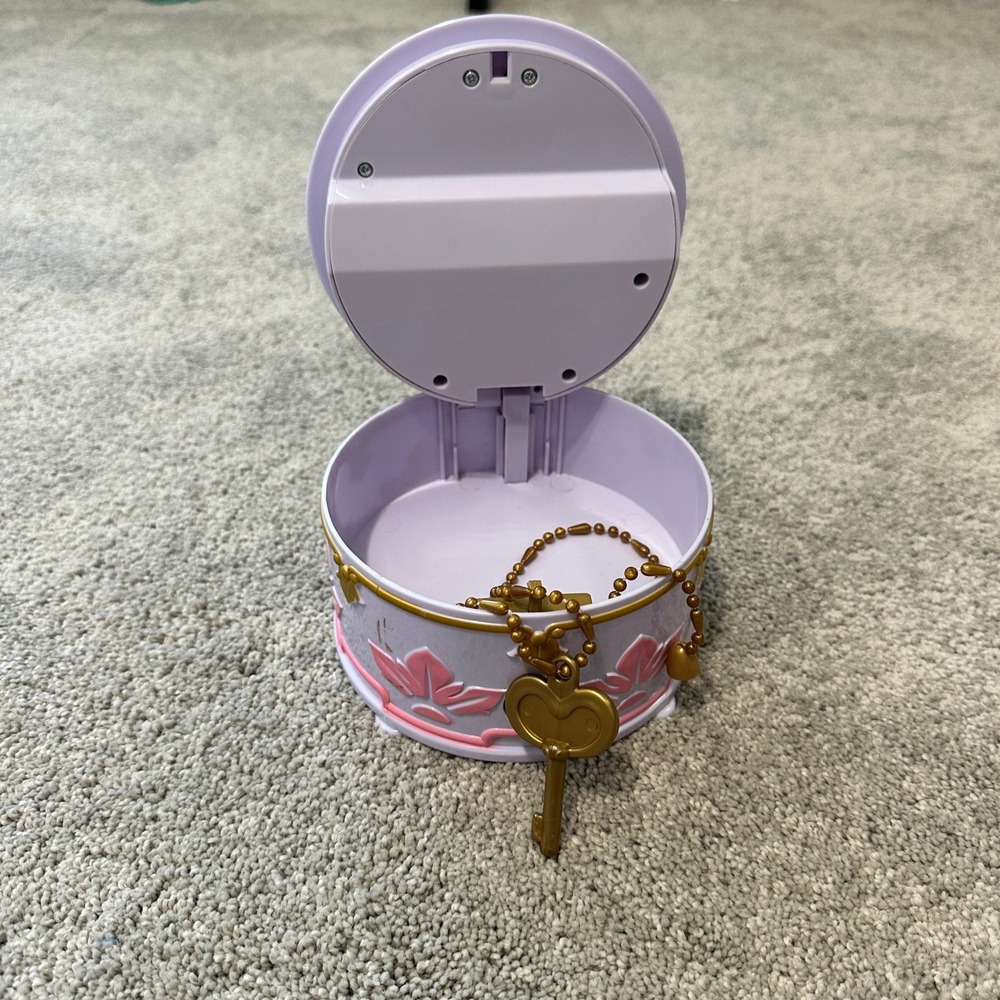 Disney Tinker Bell Jewelry Box Kids Purple Good - Picture 2 of 2